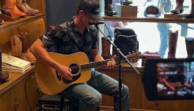 Watch: Parker McCollum performs acoustic set at Lucchese College Station