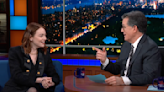 Watch Emma Stone Taste the ‘Jeopardy!’ Dream on ‘Colbert’