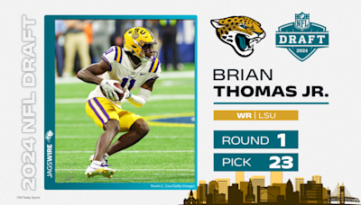 Jaguars trade back, select LSU WR Brian Thomas Jr. with 23rd pick in 2024 NFL draft