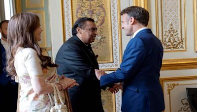 Nita Ambani, Mukesh Ambani meet French President Macron on sidelines of Paris Olympics