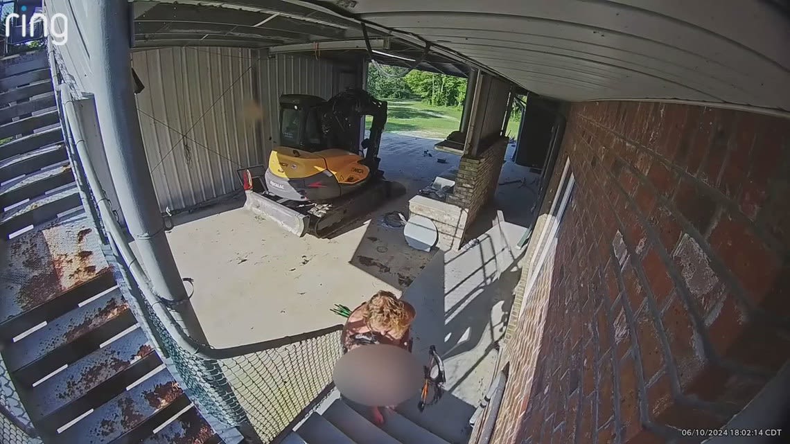 Video of what looks like Daniel Callihan shows the man walking around a property naked