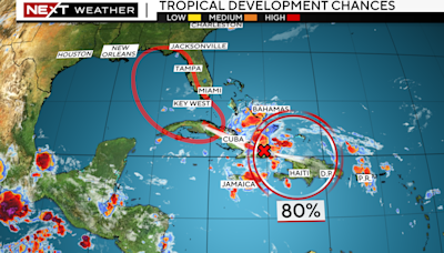 Tropical disturbance will bring squally, wet weather to South Florida this weekend