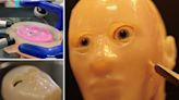 Robot face with lab-grown living skin created by scientists hoping to make more human-like cyborgs