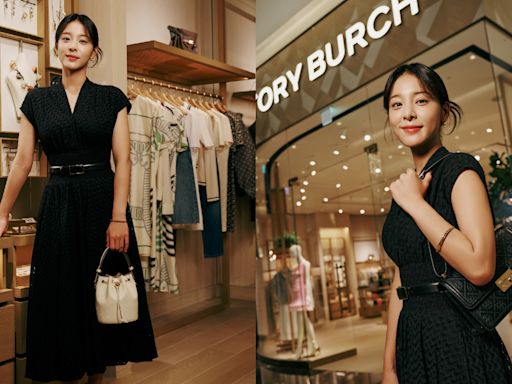 韓國女星薛仁雅訪台遇颱風超敬業！出席TORY BURCH 高雄義享天地精品店全新開幕