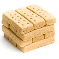 Buttery shortbread cookies with a crumbly texture, available in various flavors like classic, lemon, and almond.