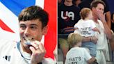 Tom Daley's blonde-haired sons look so cute to cheer on their 'papa'