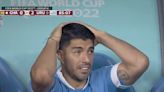 Luis Suarez broke down on the bench upon seeing South Korea score against Portugal, knocking Uruguay out of the World Cup