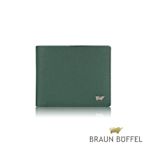 【BRAUN BUFFEL 德國小金牛】台灣總代理 瓦拉頓 8卡男夾-深綠色/BF397-313-TG