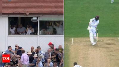 Watch: Shamar Joseph strike breaks roof at Trent Bridge as tiles rain down on spectators | Cricket News - Times of India