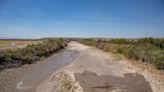 Salted earth at the tail of the Rio Grande’s snowmelt