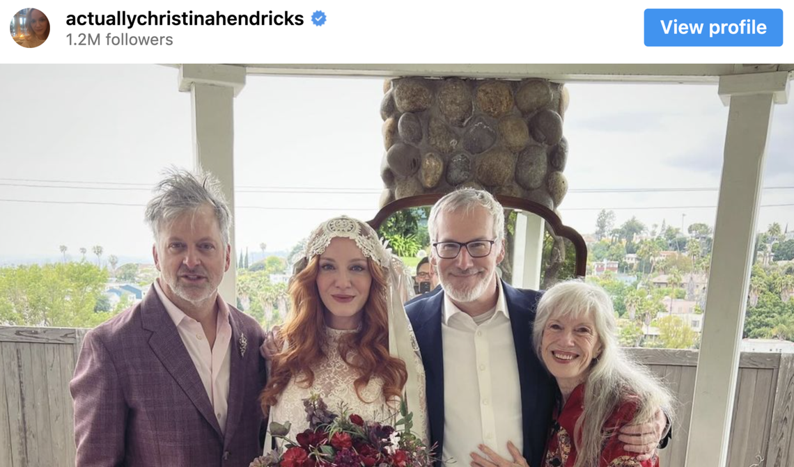 Christina Hendricks gets married twice after beloved mom couldn’t attend her wedding