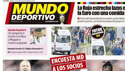 El gran susto con Mbappé y la comida de conjuro de España, en las portadas