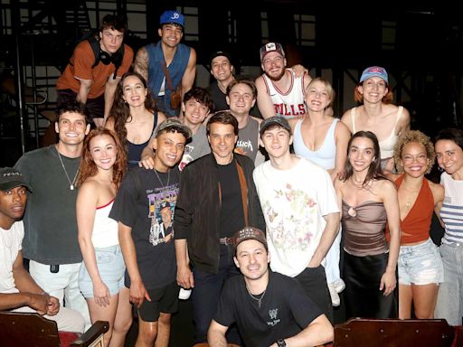 Ralph Macchio visits the cast of the 'The Outsiders' Broadway musical