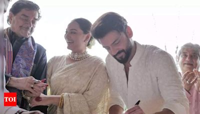 Newlyweds Sonakshi Sinha and Zaheer Iqbal turn off comments section on their wedding posts - Times of India