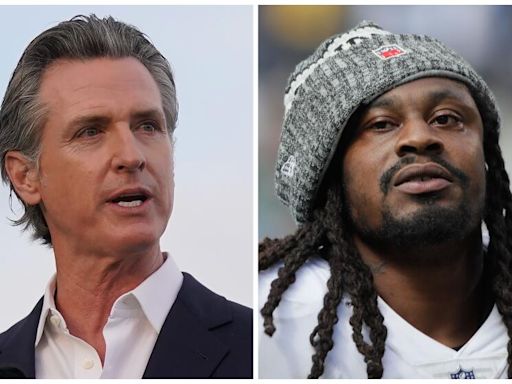 Newsom launches podcast, not presidential run. His running mate is ex-NFL star Marshawn Lynch