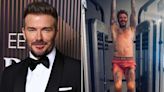 David Beckham Gets Sweaty as He Does Intense Shirtless Workout