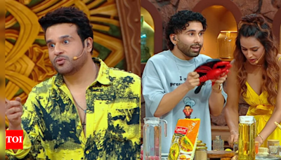 Laughter Chefs: Orry calls Ananya Panday to help him cook bharwa mirchi; Krushna Abhishek stops him and says, 'Main Chunky Panday ko call kar dunga' | - Times of India