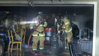 Fire crews retrieve 2 pets, put out Marion County garage fire