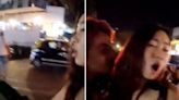 A woman captured the moment a man tried to kiss her and grab her arm while she was in the middle of a livestream