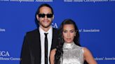 Kim Kardashian & Pete Davidson Make Sparkling Red Carpet Debut at White House Correspondents’ Dinner in Vans Sneakers & Glittery Dress...