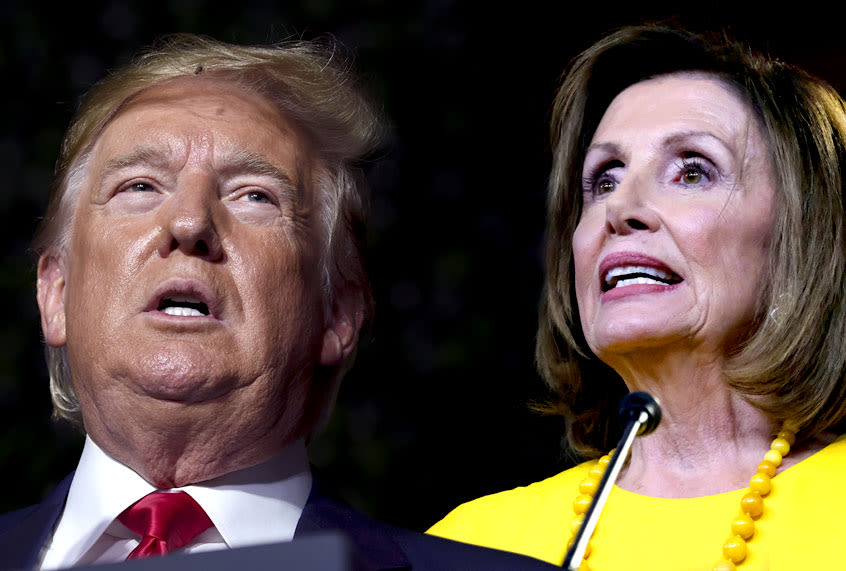 Trump cracks joke about attack on Nancy Pelosi's husband in speech to police