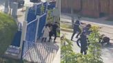 Imágenes sensibles: graban brutal pelea, con atropello incluido, afuera de un liceo de Puente Alto