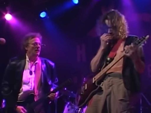 Watch unseen footage of late guitar icons Eddie Van Halen and Leslie West backstage and jamming