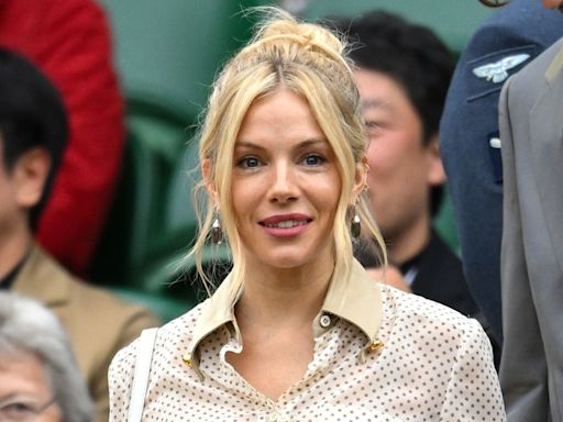 Sienna Miller serves Wimbledon elegance in Prada crop top and skirt set