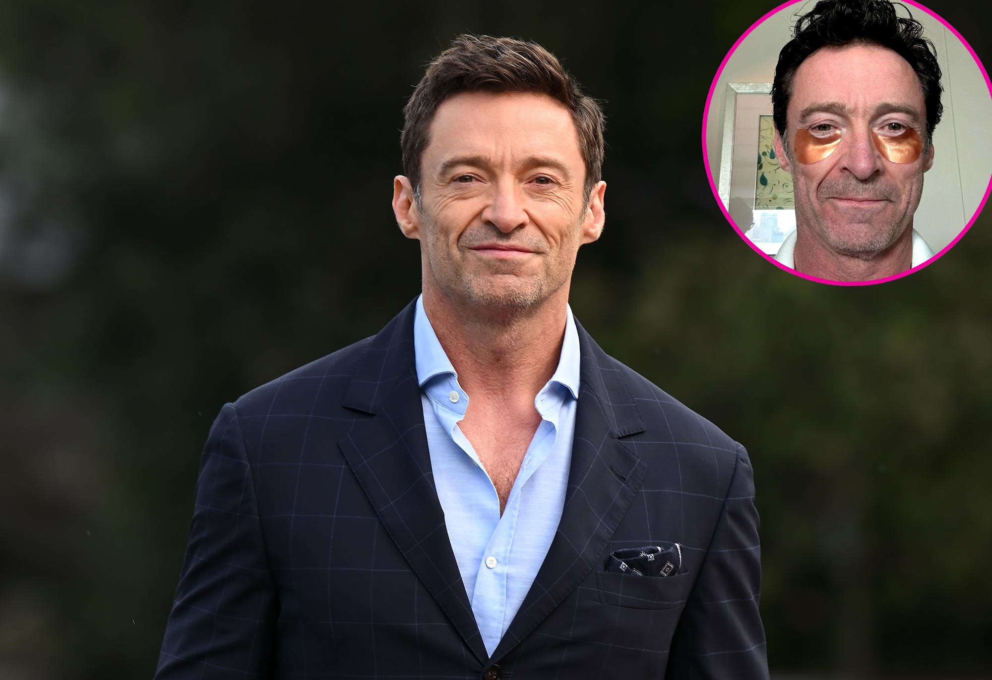 Hugh Jackman Practices Self-Care With Rose Gold Eye Masks: ‘This Is 55’