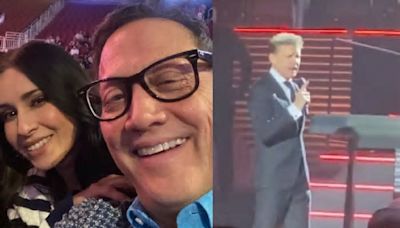 ¡No se resistió a 'El Sol'! Rob Schneider acude a concierto de Luis Miguel con su esposa