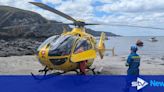 Woman airlifted to hospital after falling 15ft from coastal path