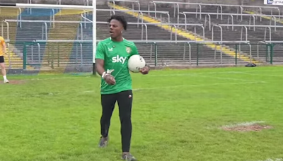 Popular streamer IShowSpeed tries his hand at GAA during visit to Ireland