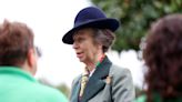 Princess Anne pictured on return to public duty at riding centre after being kicked in the head by a horse