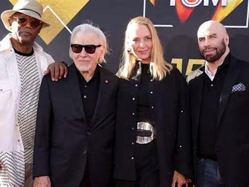 "Pulp Fiction", la reunion 30 anni dopo: Uma Thurman insieme a John Travolta e Samuel L. Jackson