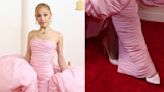 Ariana Grande Delivers Pink Glamour in Jimmy Choo Shoes on Oscars 2024 Red Carpet