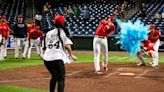 WooSox player makes biggest swing of his life in gender reveal at Polar Park