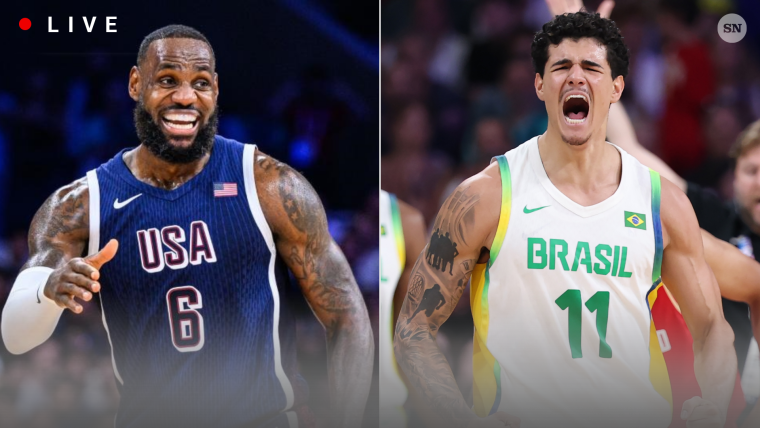 USA vs. Brazil basketball live score, updates, highlights from 2024 Olympic men's quarterfinal game | Sporting News