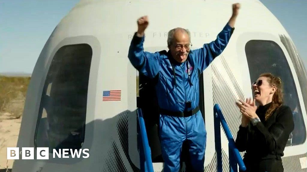 Ninety-year-old becomes oldest person to go to space