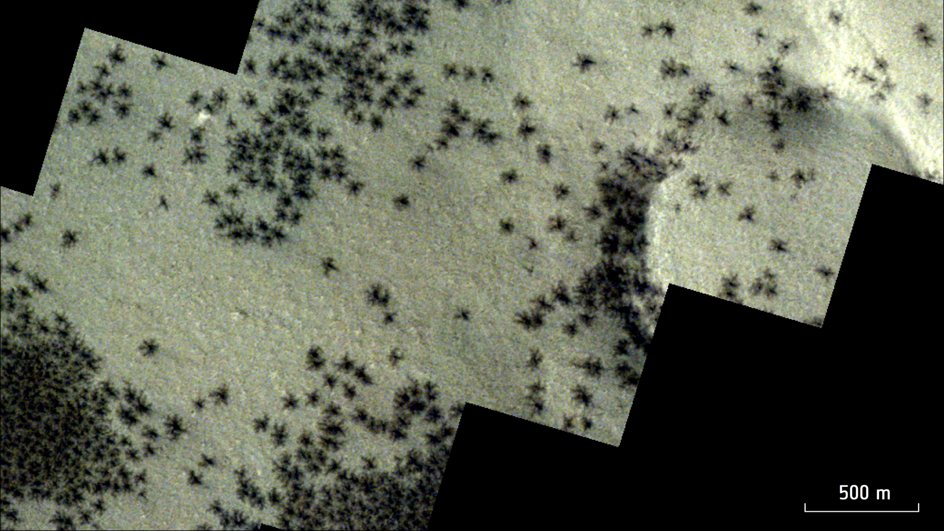 Satellites spot clusters of 'spiders' sprawled across Mars' Inca City (photo)