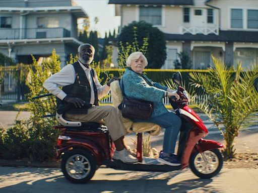 Watch June Squibb, 94, ram the late Richard Roundtree with a motorized scooter in “Thelma” clip