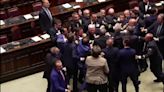 Massive brawl breaks out in Italian parliament over local government bill