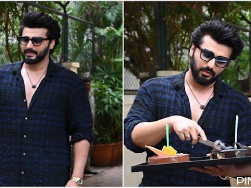 Arjun Kapoor cuts birthday cake with paps; don’t miss them singing for Singham Again actor: WATCH