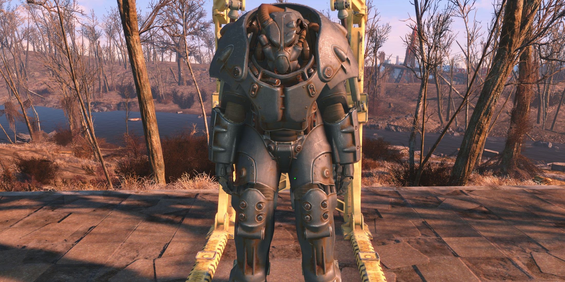 Fallout 4 Player Loses Their Power Armor on the Old Ironsides Ship
