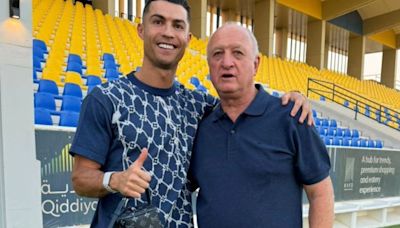 Luiz Felipe Scolari visita Al-Nassr e aparece em foto com Cristiano Ronaldo