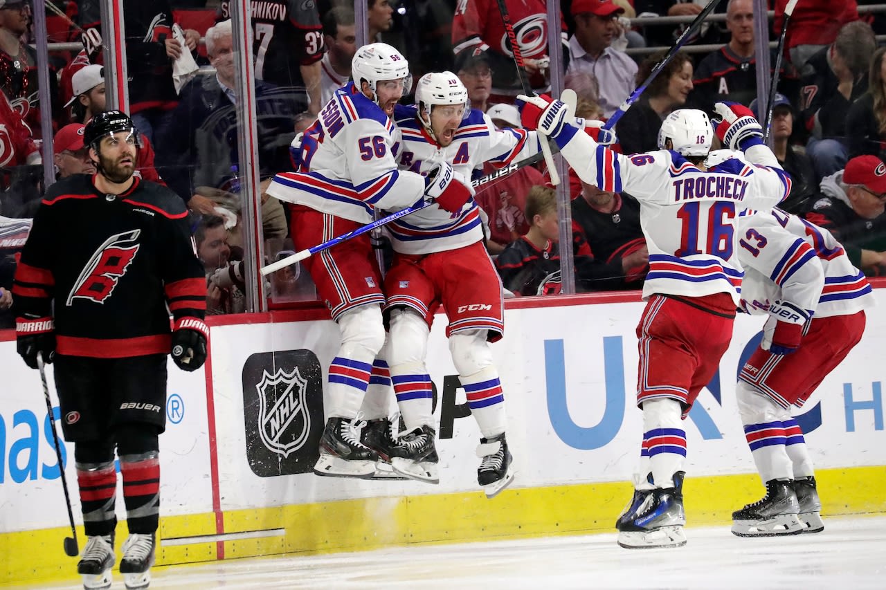 NHL playoffs: New York Rangers take commanding 3-0 lead vs. Hurricanes
