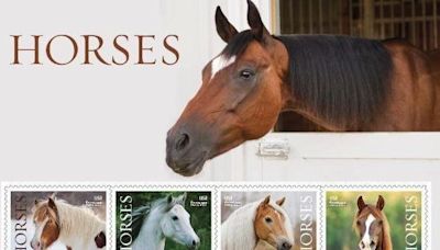 U.S. Postal Service trots out new Horses stamps at Pony Express re-enactment