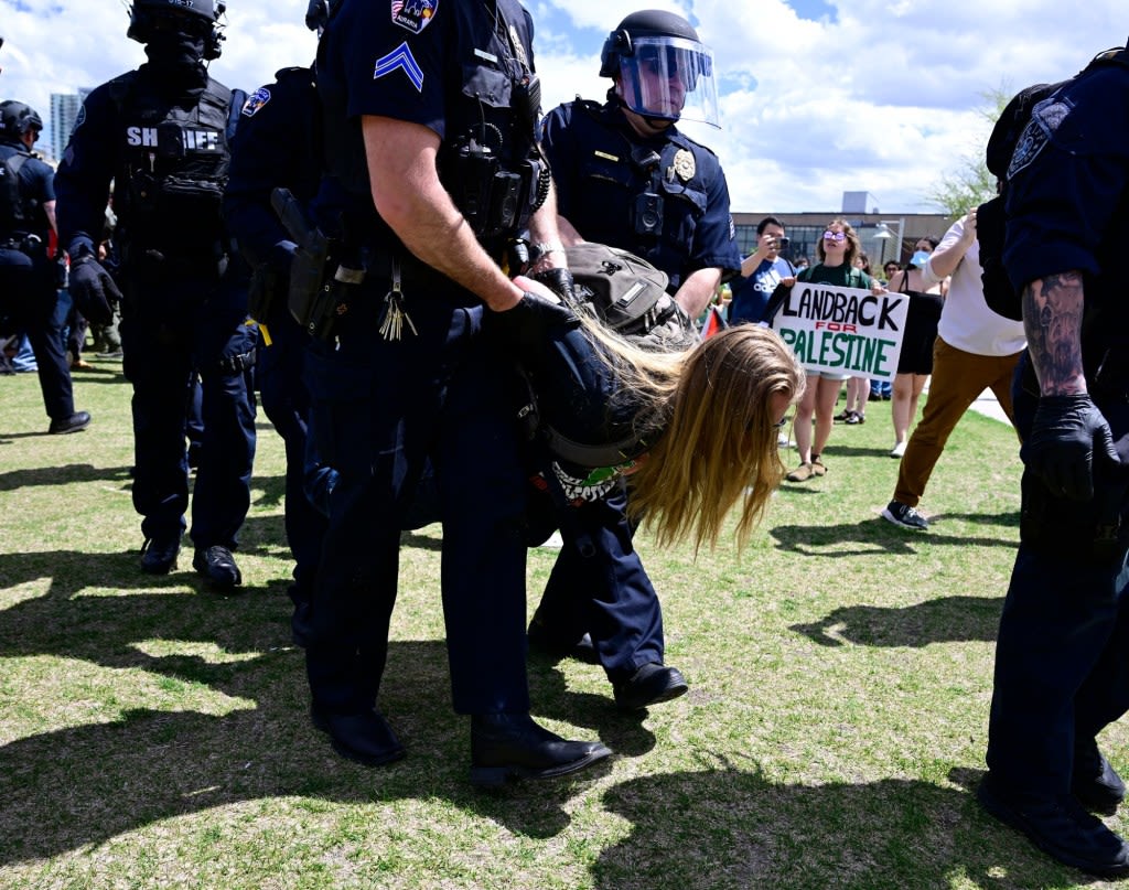 Analysis: Trump lurches into vacuum created by Biden’s days of silence on campus protests