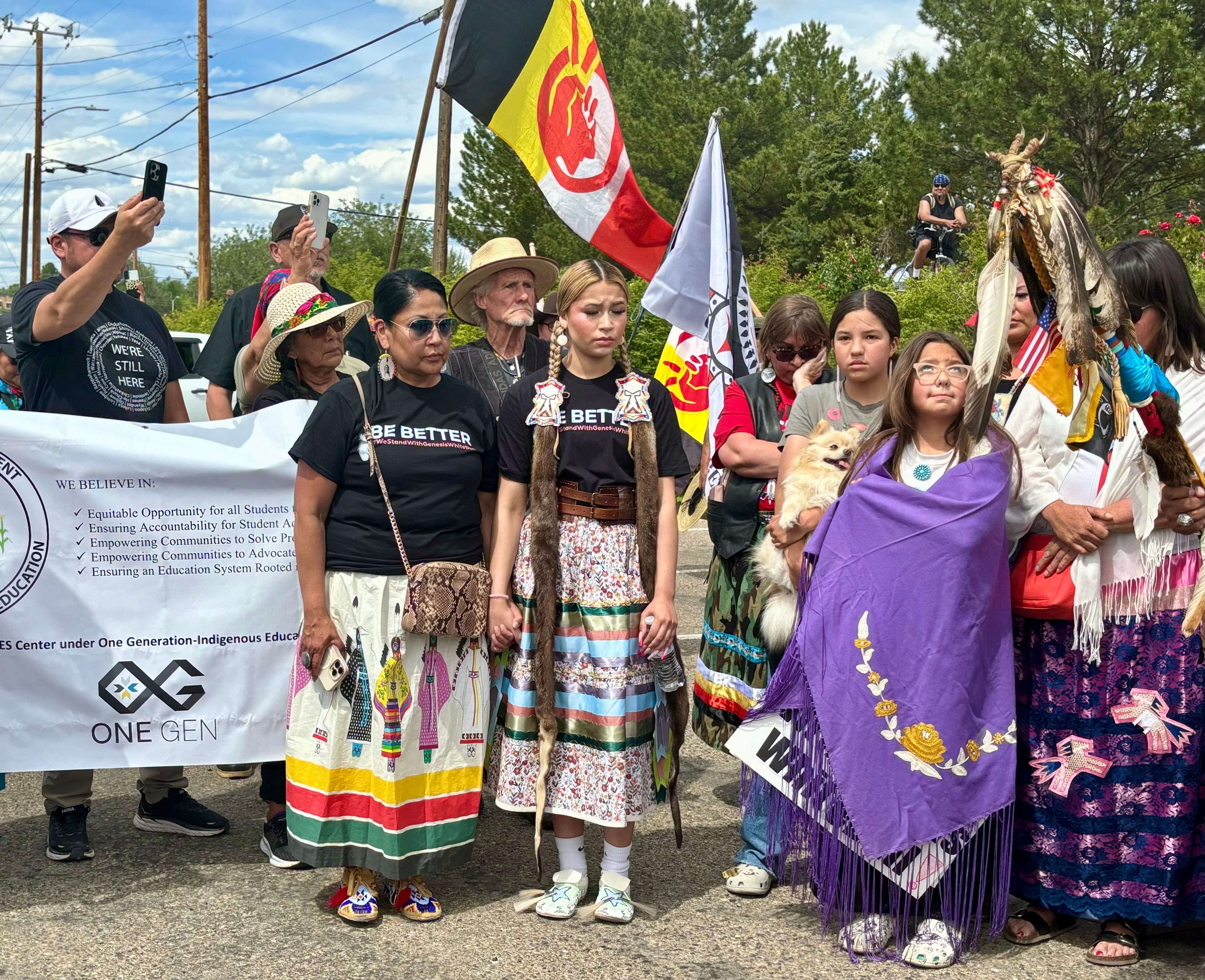 New Mexico school confiscates a Native student's beaded graduation cap, sparking protests