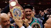 Oleksandr Usyk pays tearful tribute to late father after becoming undisputed heavyweight world champion