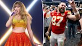 Taylor Swift pays tribute to boyfriend Travis Kelce by wearing Chiefs colors at Eras Tour in Paris